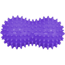 Топка масажна 14х7см, плътна, двойна, лилава