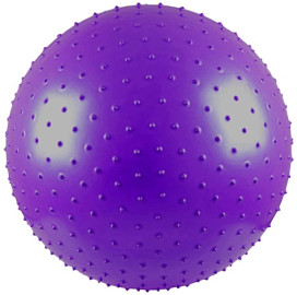 Гимнастическа топка 65см, масажна, лилава width=