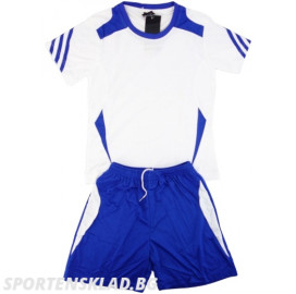 Екип за футбол/ волейбол/ хандбал, фланелка с шорти - бял със синьо width=