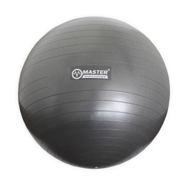 Гимнастическа топка MASTER, 65 см с Помпа, сива width=