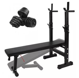 Регулируема лежанка Bodyflex + два дъмбела 20кг width=