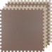 Настилка EVA 4 броя, двуцветна, кафяво и екрю width=