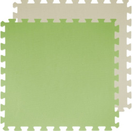 Настилка EVA 4 броя, двуцветна, зелено и екрю width=
