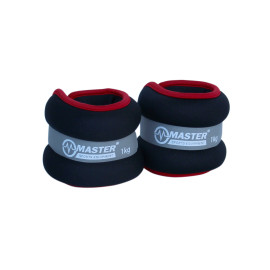 Тежести за ръце и крака MASTER 2 x 1 кг, неопренови width=