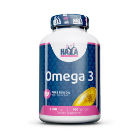 Аминокиселина HAYA LABS Omega 3 1000мг., 100 гeл-ĸaпcyли width=