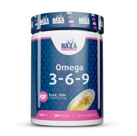 Аминокиселина HAYA LABS Omega 3-6-9, 200 гeл-ĸaпcyли width=