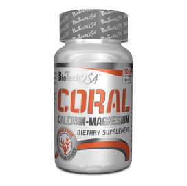 Калций и Магнезий BIOTECH USA Coral, 100 таблетки width=