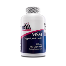 Витамини и минерали Haya Labs MSM 500 мг., 180 капс.