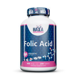 Витамини HAYA LABS Folic Acid 800mcg / Vtabs width=