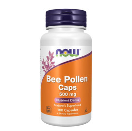 Пчелен прашец NOW Bee Pollen 500mg, 100 Caps. width=