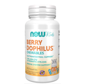 Пробиотик NOW BerryDophilus™, 60 дъвчащи табл. width=