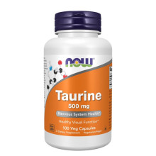 Таурин NOW  500mg, 100 Caps.