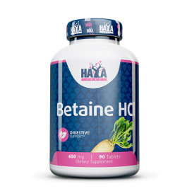 Бетаин HAYA LABS Betaine HCL 650mg, 90 Tabs width=
