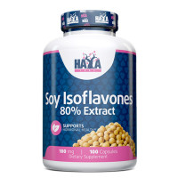 Соевите изофлавони HAYA LABS Soy Isoflavones 80% Extract NON-GMO  100mg, 100 Caps