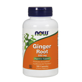 Корен от джинджифил NOW Ginger Root 550mg, 100 Caps. width=