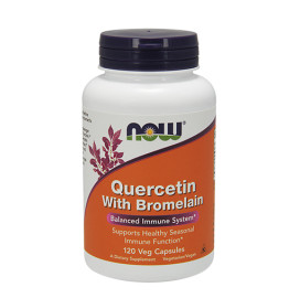 Кверцетин NOW Quercetin with Bromelain, 120 VCaps. width=