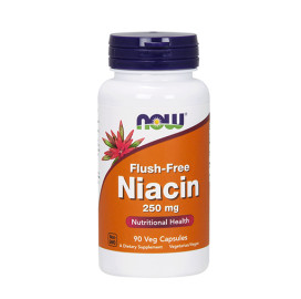 Хранителна добавка NOW Flush-Free Niacin 250 mg 90 VCaps. width=