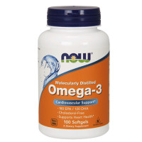 Рибено масло NOW Omega 3, 1000 mg, 100 Softgels