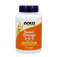 Хранителна добавка NOW Super Omega 3-6-9, 1200 mg, 90 гелкапсули