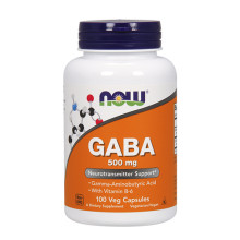 Аминокиселина NOW GABA + B-6 / 500mg, 100 Caps.