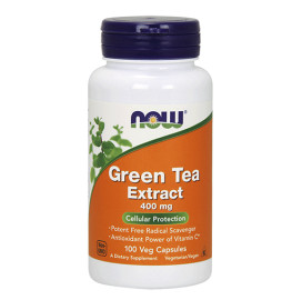 Зелен чай NOW Extract 400mg, 100 Caps. width=