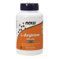 Аминокиселина NOW L-Arginine 500mg, 100 капс.