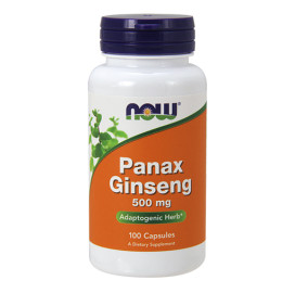 Женшен NOW Panax Ginseng 500mg, 100 капс. width=