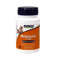 Мелатонин NOW 3mg, 60 Caps