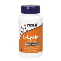 Аминокиселина NOW L-Lysine 500mg, 100 Tabs.