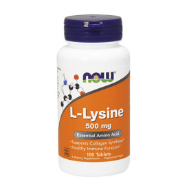 Аминокиселина NOW L-Lysine 500mg, 100 Tabs. width=