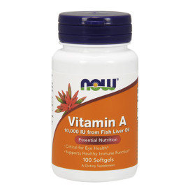 Витамин NOW Vitamin A 10,000 IU,100 капс. width=