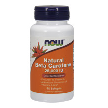 Бета каротен NOW Beta Carotene Natural 25.000 IU, 90 капс.