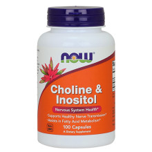 Ватамини NOW Choline & Inositol 500mg, 100 капс.