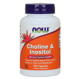 Ватамини NOW Choline & Inositol 500mg, 100 капс. width=