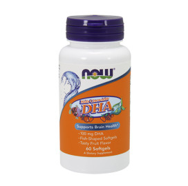 Витамини NOW DHA Kid's Chewable 100mg, 60 Softgels width=