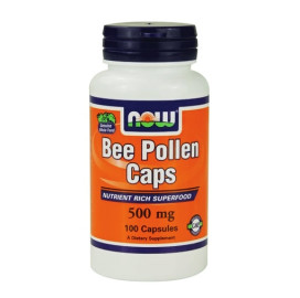 Пчелен прашец NOW Bee Pollen 500mg, 100 Caps. width=