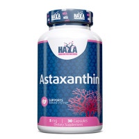 Астаксантин  HAYA LABS Astaxanthin 5mg, 30 caps.
