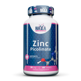 Цинк HAYA LABS Zinc Picolinate 30 mg, 60 Tabs.