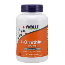 Аминокиселина NOW L-Ornithine 500mg, 120caps