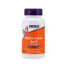 Липоева киселина NOW Alpha Lipoic Acid 250 mg, 60 VCaps. width=