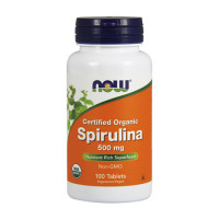 Спирулина NOW Spirulina Organic 500mg, 100 Tabs.