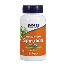 Спирулина NOW Spirulina Organic 500mg, 100 Tabs.