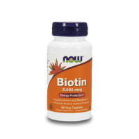 Биотин NOW Biotin 5000mcg, 60 Caps.