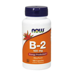 Витамин B-2 NOW Riboflavin 100mg, 100 Caps.