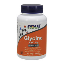 Аминокиселина NOW Glycine 1000mg, 100 Caps.