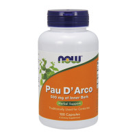 Мравчено дърво NOW Pau D' Arco 500 mg, 100 Caps.