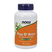Мравчено дърво NOW Pau D' Arco 500 mg, 100 Caps.