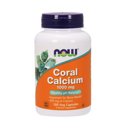 Коралов калций  NOW Coral Calcium 1000mg, 100 Vcaps.