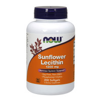 Слънчогледов лецитин NOW Sunflower Lecithin /Non-GMO/1200mg, 200 Softgels