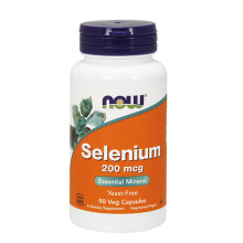 Селен NOW Selenium /Yeast Free/ 200mcg, 90 капс.